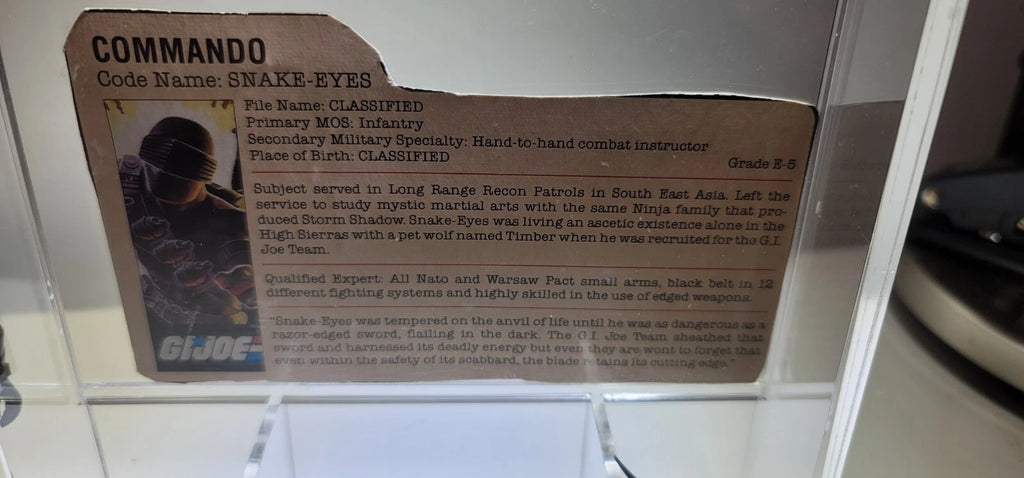 G.I. Joe® Acrylic Display Case for 3.75" Figures & Accessories  With File Card Slot | Museum-Style Protection